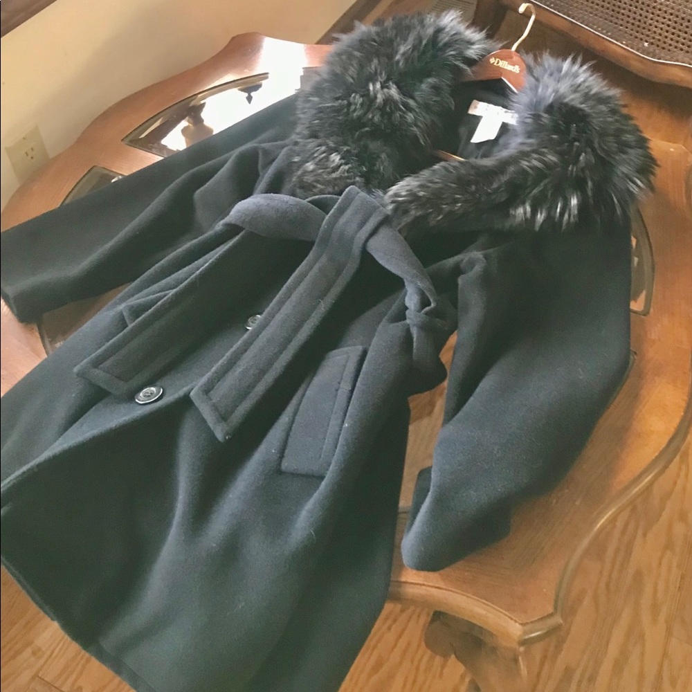 DONCASTER COAT LARGE FOX COLLAR LADIES SIZE XL - Picture 6 of 13
